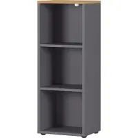 Germania boekenkast 4230-564 bruin, donkergrijs, eiken 450 mm (B) X 400 mm (D) X 1200 mm (H)