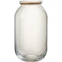 Jline Pot roxy decoratief glas/kurk transparant large