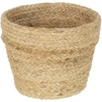 J-Line Mand rond met rand maïs naturel