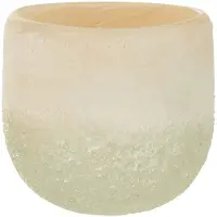 J-Line Theelichthouder glas beige small