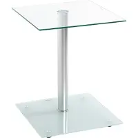 Haku Bijzettafel met legplank van veiligheidsglas | 6 kg draagvermogen