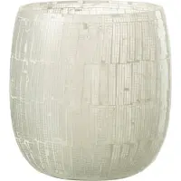 J-Line Windlicht mozaiek glas licht grijs large