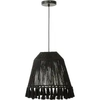 J-Line Hanglamp Jute Zwart Small Celia