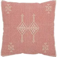 J-Line kussen diamanten+pijlen katoen perzik 45x15x45cm