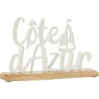 J-Line Cote d'azur op voet aluminium wit