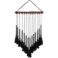 J-Line Hanger pompon katoen zwart
