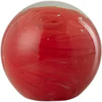 J-Line Presse-papier twister rond glas rood small
