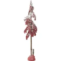 J-Line Kerstboom decoratief grote bessen plastiek rood medium