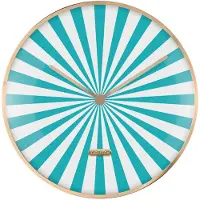 Karlsson Klok Candy Swirl Dome Turquoise Blue & White