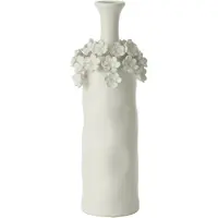 J-Line Vase yucca flower ceramic white large