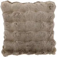 J-Line kussen wave polyester taupe 45x45x18cm