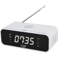 Adler AD 1192 Wekker Met Draadloze Oplader - 2 Kleuren