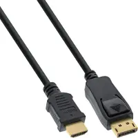 InLine Premium DisplayPort naar HDMI kabel - DP 1.1 / HDMI 1.4 (4K 30Hz) / zwart - 5 meter