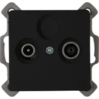 Kopp 921350082 Wandcontactdoos Inzetstuk Paris Zwart (mat) 1 stuk(s)