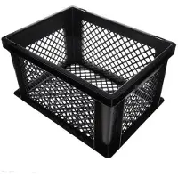 Benson Fietskrat - 5x - zwart - lichtgewicht - 40x30x22 cm - melkkrat