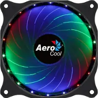 Aerocool COSMO12FRGB PC-ventilator 12 cm LED RGB Molex-connector Stil Zwart