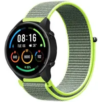 Strap-it Smartwatch bandje nylon - geschikt voor Xiaomi Watch S1 (Active/Pro) / Watch 2 Pro / Watch S3 / Mi Watch / Amazfit Balance / Bip 5 - fluoriserend