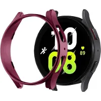 Strap-it PC Hard Case – Geschikt voor Samsung Galaxy Watch 5 44mm – Full Protect – Bordeaux