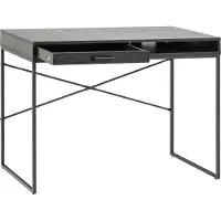 Ebuy24 Seaford Bureau Zwart Melamine Metaal