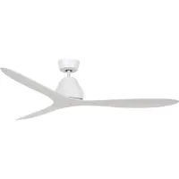 Beacon Lighting Beacon plafondventilator Whitehaven, wit, DC, stil, 142 cm Whitehaven, wit / opaal, Woon-/ Eetkamer, Kunststof, Modern
