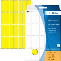 Herma Multipurpose-etiketten, 13 x 40 mm, geel, permanent hechtend, om met de hand te - 3 stuks