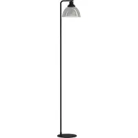 Eglo Vloerlamp Beleser - Zwart Rookglas - E27 - 150,5cm