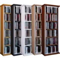 Hioshop Classic wandkast , CD-toren 6 planken zwart.