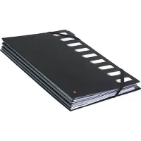 Exacompta 5x EXACTIVE HARMONIKA sorteermap met uitrekbare rug - 9 Indelingen - Zwart - 55334E