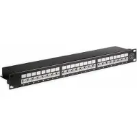 Goobay Patchpaneel | Cat6a S/FTP | 19 inch (24-poorts, 1U, Horizontaal)