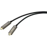 Speaka Professional SP-9505620 USB-C-displaykabel USB-C Aansluitkabel USB-C stekker, USB-C stekker 10.00 m Zwart TPE-mantel