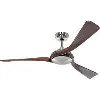 CasaFan Plafondventilator voor binnen, chroom, hout, DC-motor, Ø 140 cm - , Eco Interior, Hout, Woonkamer, Hout, Modern