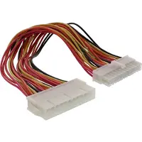 InLine ATX 24-pins (m) - ATX 24-pins (v) voeding verlengkabel - 0,20 meter