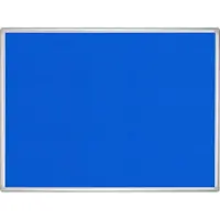 Franken prikbord PRO, vilt, wandmontage in staand en liggend formaat, aluminium frame, blauw, 900 x 1200 mm
