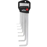 Wiha Stiftsleutelset | in Classic houder | Zeskantkogelkop | 8-delig | mat verchroomd - 1416 - 01416