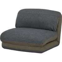 Mendler Slaapbank -E68, slaapbank functionele fauteuil inklapbare fauteuil, stof/textiel ~ kaki/donkergrijs