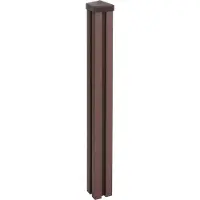 MCW WPC paal Sarthe WPC afrastering, pijlerpaal, insteeksysteem ~ 98cm, bruin