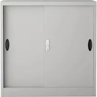 En.casa Lockerkast Rieti bureaukast 90x40x90 cm lichtgrijs