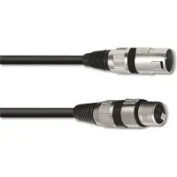 Omnitronic 3022055N XLR Verbindingskabel [1x XLR-stekker 3-polig - 1x XLR-bus 3-polig] 10.00 m Zwart
