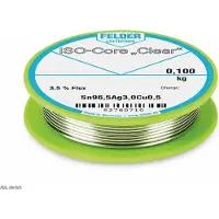 FELDER ISO-Core Clear SAC305 Soldeertin Spoel Sn96,5Ag3Cu0,5 0.100 kg 0.5 mm