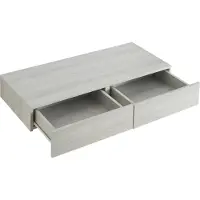 En.casa Wandplank Karstula met 2 lades 80x35x12 cm betonkleurig