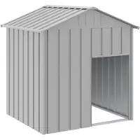 vidaXL Hondenhok met dak 117x103x123 cm gegalvaniseerd staal