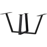 Woood Tablo Tafelpoot - Metaal - Zwart - 73x147x71