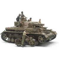 Tamiya Modelbouwpakket Militaire voertuigen - 25208 Panzerkampfwagen IV Ausf F - Motorcycle North Africa Plastic - 1:35 - Modelbouw