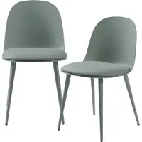 En.casa Eetkamerstoel set van 2 Kangasala 81x45x52 cm grijsgroen