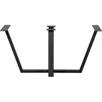 Woood Tablo Tafelpoot - Metaal - Zwart - 73x147x71