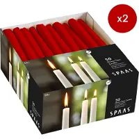 Spaas Festilux Dinerkaarsen 23/250 mm - Lange kaarsen - Rood - circa 8u - 100 stuks
