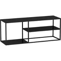 En.casa Salontafel 'Solund', staal, 120 x 50 x 50 cm, zwart, mat
