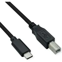 Roline USB2.0 Type C Cable, C - B, M/M, zwart, 3 m