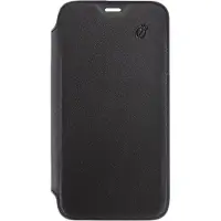 Beetlecase , Hoesje geschikt voor Apple iPhone 11 Pro - Leer Folio met Transparante Achterkant & Kaarthouder, Zwart
