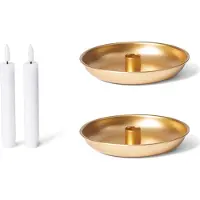 Novaliv 2x kaarsenhouders 18cm goud kerstkaarshouder kaarsenhouder adventskrans tafelkaarsen stokkaarshouder modern scandinavisch chic vintage kaarsenstok kaarsdoorn woonkamerdecoratie